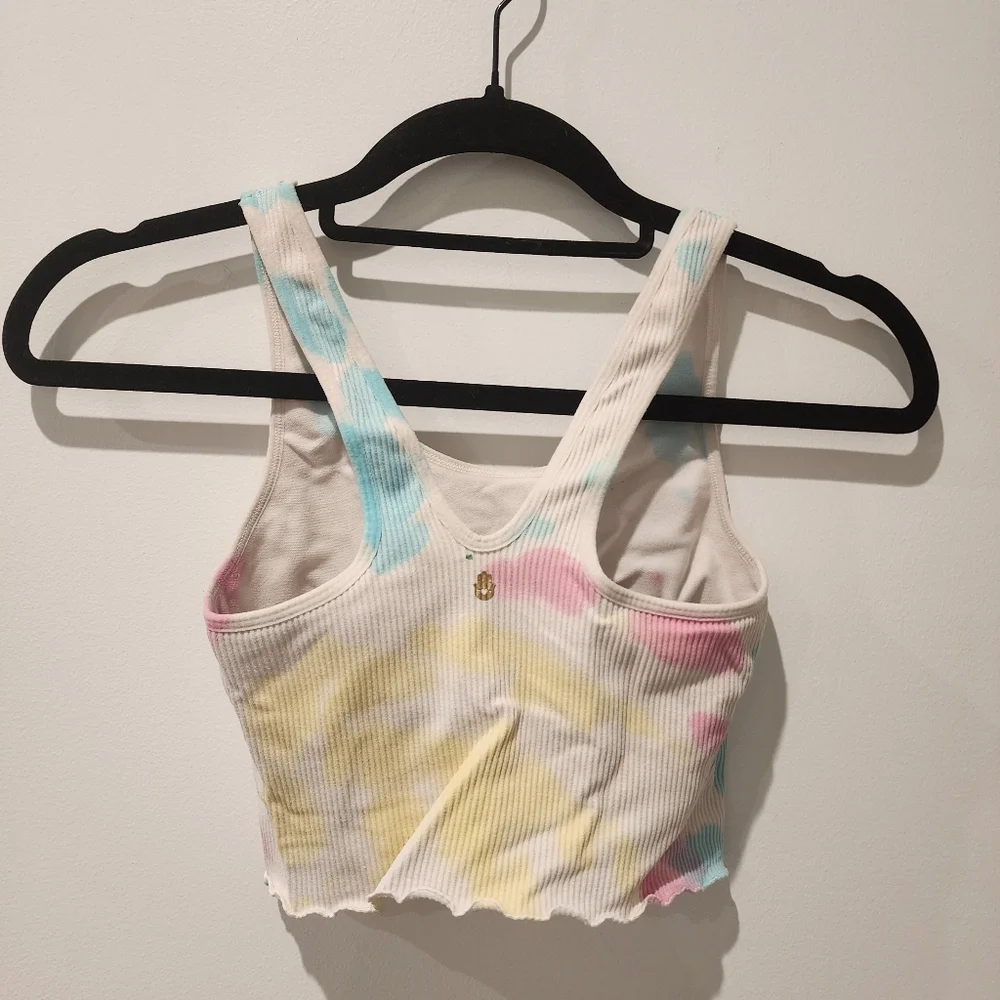 Spiritual Gangster Crop Top Bra Biker Shorts Tie Dye Set - Picture 10 of 15